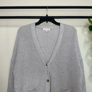 J. Crew V-neck Cotton Cashmere Blend Cardigan Sweater Heather Dove Medium BS950 thumbnail 5