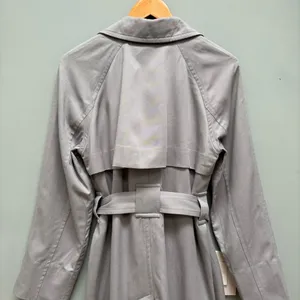 EVERLANE The Gathered Drape Trench Coat in Grey Small thumbnail 8