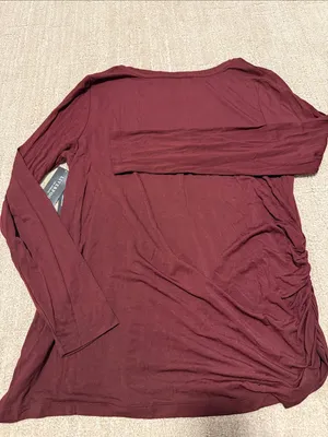 NWT Liverpool burgundy Knit Top sz L thumbnail 5