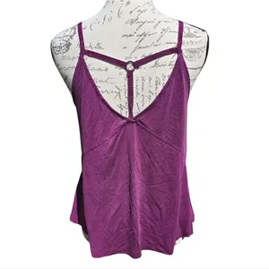 Free People Magenta‎ Purple Wrap Tie Top Small thumbnail 4