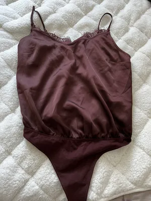 Abercrombie Brown Lace Back Bodysuit thumbnail 1