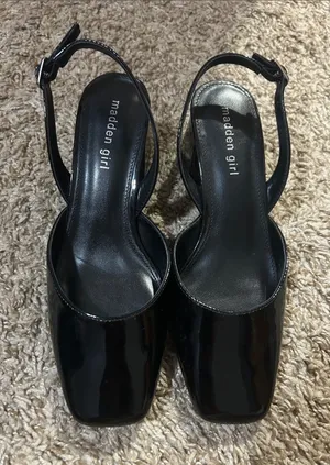 Madden girl black sling back heels thumbnail 1