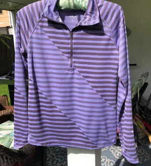 Nike Element Running Half Zip Purple Stripe M thumbnail 1