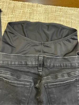 Abercrombie & Fitch Maternity Black Skinny Jeans Super Skinny Ankle Size 27/4R thumbnail 4