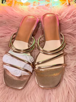 Women’s Rose Gold Strappy Slide Mules thumbnail 2
