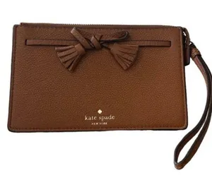 kate spade Hayes Gingerbread Leather Wristlet thumbnail 1