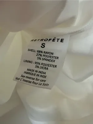 Retrofête NWT Penelope dress White Pearl-Trim Halter Mini Dress Size Small thumbnail 10
