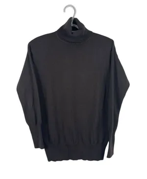 Gap Brown Pullover Soft Turtleneck Sweater Bishop Sleeve Cashmere Blend S thumbnail 1