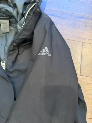 adidas Black Climaproof Hooded Parka Coat Size Medium - C11-679 thumbnail 7