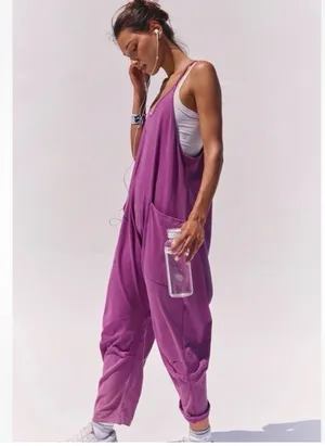 Free People FP Movement Hot Shot Onesie in Deep Mulberry sz M EUC thumbnail 5
