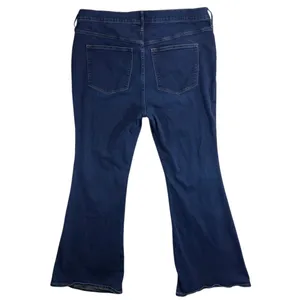 J.Crew 33X32 Full‎ Length Flare Jean Dark Wash Stretch Denim High Rise Classic thumbnail 2