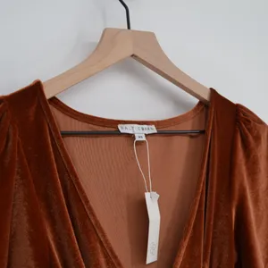 Baltic Born Meghan Velvet Wrap Maxi Dress Womens XS Spice Brown Bridesmaid Party thumbnail 5