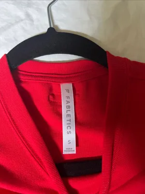Fabletics Bold Red Crewneck Short Sleeve Tee thumbnail 2