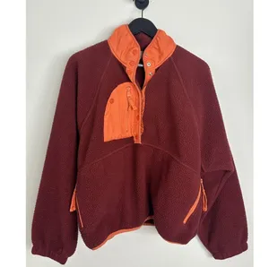 FREE PEOPLE Movement Hit The Slopes Pullover in Dark Red Size Medium thumbnail 4