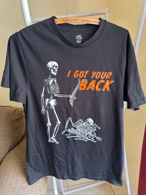 I Got Your Back Skeleton T Shirt Black Size M thumbnail 1