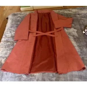 Anthropologie FEMITEX 2-Pckt Rose Belted Lined TrenchCoat EUC M thumbnail 9