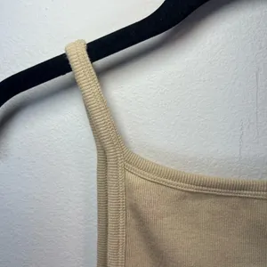 RVCA Haru Slide Tank Top Shirt Tan Ribbed Stretch Crop Summer Neutral NEW Large thumbnail 8