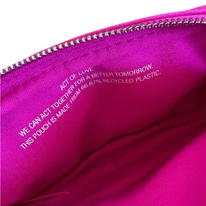 Valentino Hot Pink Studded Mini Clutch Pouch Bag Wallet Purse V Charm Zipper thumbnail 5