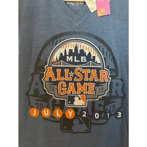 MLB All Star Game Blue Vneck Tee Women's Sz S NWT thumbnail 2