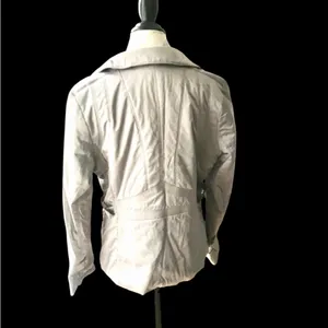 Mossimo Gray Silver Satin Like Quilted Puffer Jacket Coat Sz XL thumbnail 3
