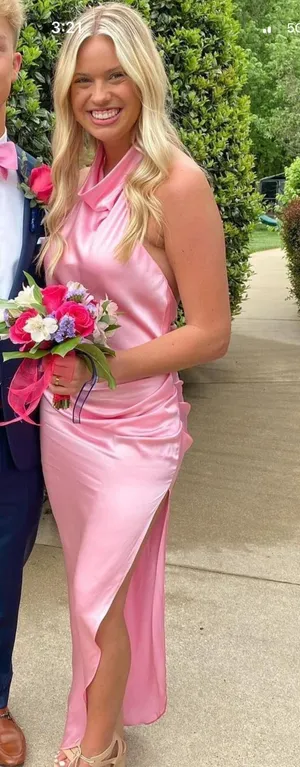 Amanda Uprichard Pink Silk Dress thumbnail 1