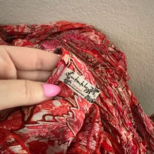 Free People Forever Yours Smocked Maxi Slip Red Size Small thumbnail 5