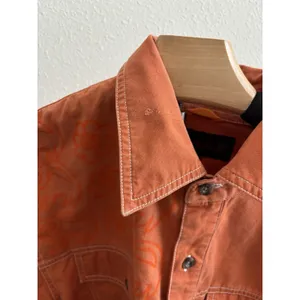 Vtg Timberland TBL-73 Orange Canvas Jacket CAT &‎ Floral Embroidery Women’s S thumbnail 7