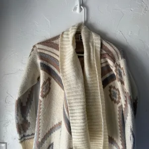 Roxy Aztec Southwestern Geometric Print Waterfall Cardigan Sweater‎ Size S thumbnail 2