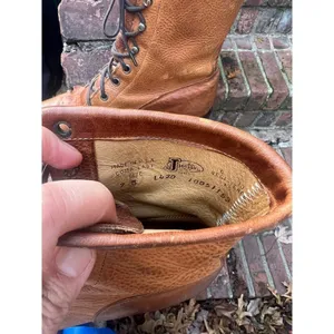 Vintage Justin Boots Brown Leather Kiltie Lace Up Roper Granny Boots 7 thumbnail 10