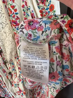 Anthropologie Maeve Hiver Floral Crochet Lace Panel Top Size 6 thumbnail 7
