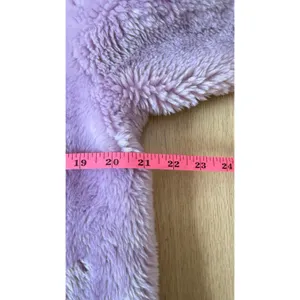 J.Crew Zip-Up Teddy Fleece Coat Jacket Purple Wisteria Cozy Scandi Soft Size S thumbnail 9