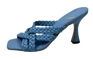 Sam Edelman Marjorie Women's Blue Braided Square Toe Stiletto Heel Sandals 7 thumbnail 1