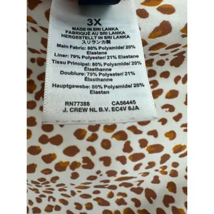 J. Crew Factory Womens Cheetah Printed high-waisted bikini‎ bottom Size 3X Swim thumbnail 6