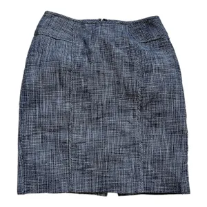 Banana Republic Classic Work Mini Skirt Size 0 Gray Tweed Back Slit Zipper thumbnail 2