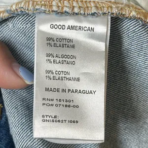 Good American NEW Good 90s Shorts Plus Size 16 Blue Denim High Rise Distressed thumbnail 5