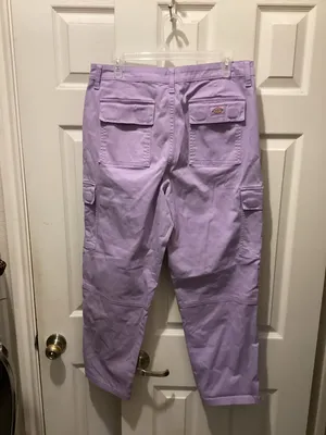 Dickies Womens Lavender Cargo Pants - Light Purple thumbnail 3
