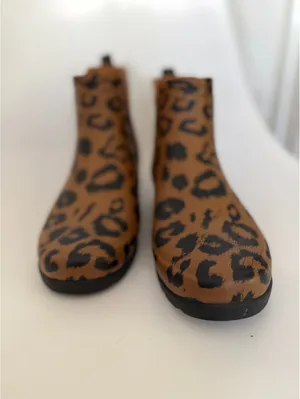 Hunter leopard print ankle rain boots thumbnail 7