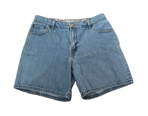 Levi's 515 Nouveau Jeans Shorts Size 14 Light Blue Wash Denim Womens Vintage Y2K thumbnail 1
