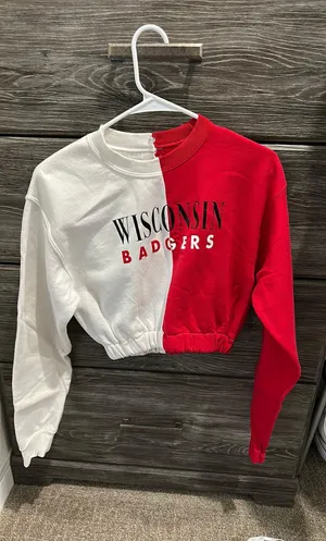 Wisconsin Badgers crew neck sweatshirt Multiple thumbnail 1