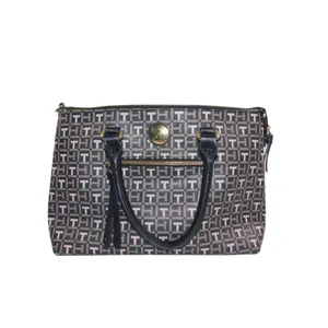 Tommy Hilfiger Monogram‎ Satchel Tote Bag – Brown/Black thumbnail 2