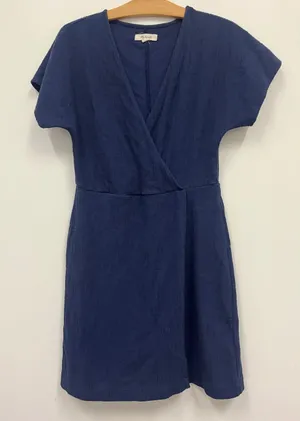 Madewell Navy Wrap Dress size Small thumbnail 1