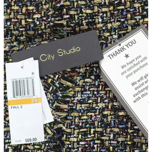 NWT City Studio Boucle Sheath Pocketed V Neck Sleeveless Dress Black Multi 3/4 thumbnail 6