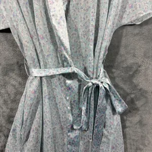 Vintage St Michael Floral Wrap Robe Short Sleeve Waist Belt Size 8/10 thumbnail 9