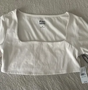 PacSun White Square Neck Crop Top thumbnail 1