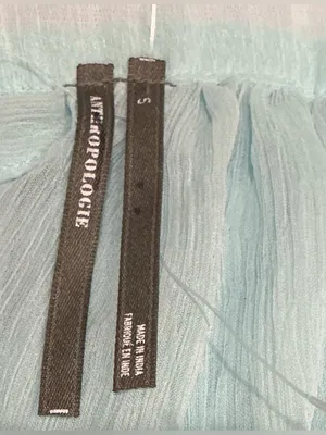 Anthropologie Sheer Lace Trim Maxi Skirt Soft Mint Blue Romantic Coquette S NWOT thumbnail 4