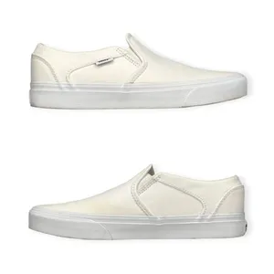 VANS | US Women Size 9 | Classic Asher White Canvas Slip-On Skate Shoes 721356 thumbnail 2