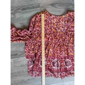 Free People Lorriane Tiered Kimono with Bonus Tank Small Boho Hippie Flowy NWOT thumbnail 9
