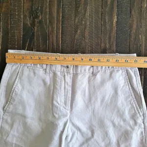 Gap Boyfriend Roll-Up Khaki Linen Cotton Blend Shorts Women's Size 0 thumbnail 5
