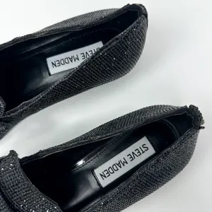NEW Steve Madden Riski Black Rhinestone Studded Loafers, NEW, Size 6, MSRP $99 thumbnail 4