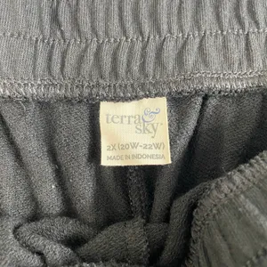 Terra & Sky women's black pull on pocket stretch casual loungewear‎ shorts 2X thumbnail 6